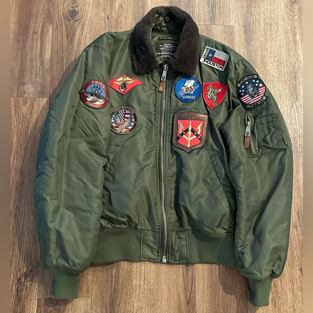 TOP GUN Official B-15 Flight Bomber jacket with Patches